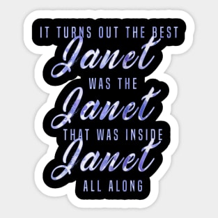 The Best Janet Sticker